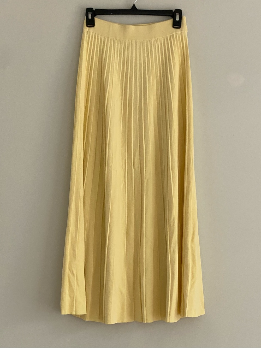 COS Butter Yellow Pleated Maxi Skirt